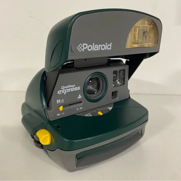 Vintage Polaroid Green Onestep One Step Express Instant Camera 600